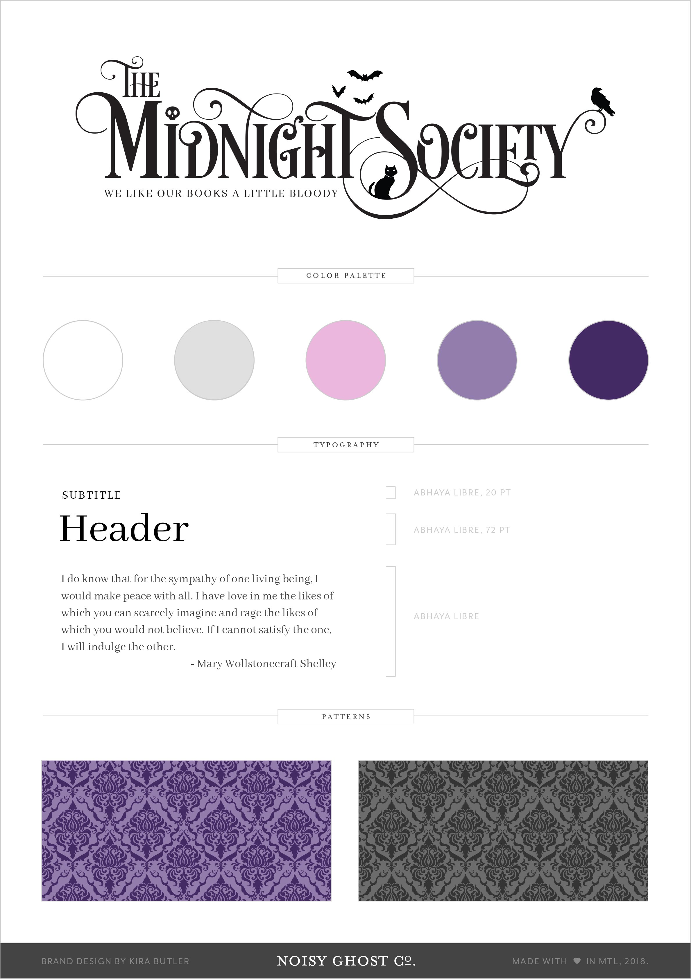 The Midnight Society logotype and identity design by Noisy Ghost Co. The Midnight Society logotype and identity design by Noisy Ghost Co.